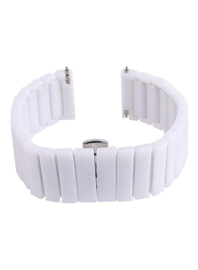 NIBEMINENT Replacement Ceramic Strap Watch Band 22mm For Huawei White - Image 1