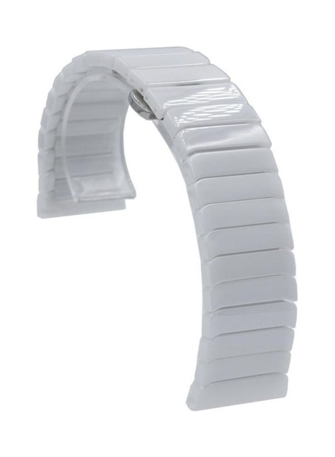 NIBEMINENT Replacement Ceramic Strap Watch Band 22mm For Huawei White - Image 2