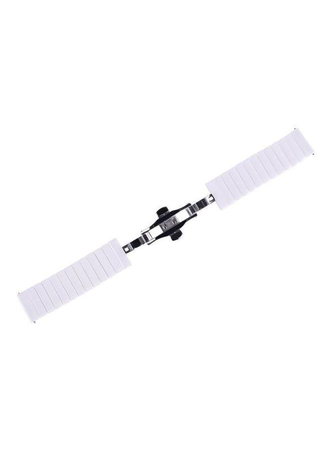NIBEMINENT Replacement Ceramic Strap Watch Band 22mm For Huawei White - Image 3