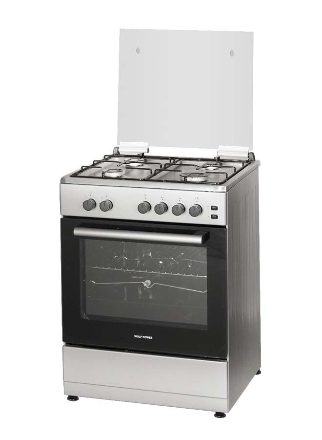Wolf Power 60 X 60 Cm, Full Safety Gas Cooking Range With 4 Gas Burners, Automatic Ignition, Stainless Steel, 1 Year Warranty - Image 1
