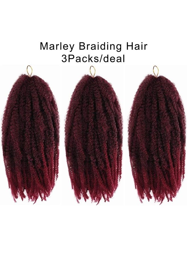 BAISAI 3 Pack Marley Braiding Hair Tbug Marley Twists Hair 18 Inch Long Afro Kinky Marley Hair for Women Twists Crochet Hair(Tbug#) - Image 3