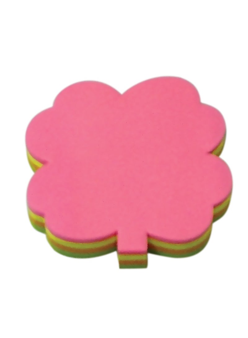 روكو أوراق ملاحظات ذاتية اللصق مقطوعة بالقالب شكل نبات الشامروك ١٠٠ ورقة