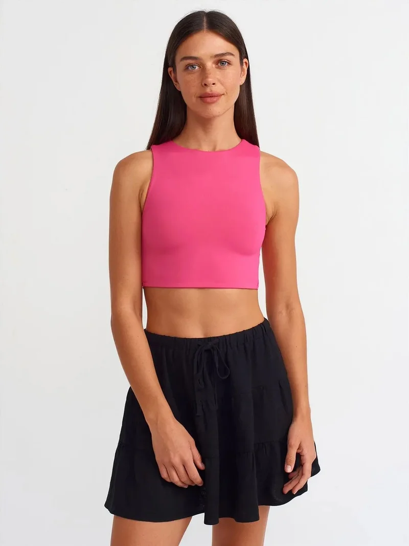 ديلفين Dilvin Slim Fit Crop Top