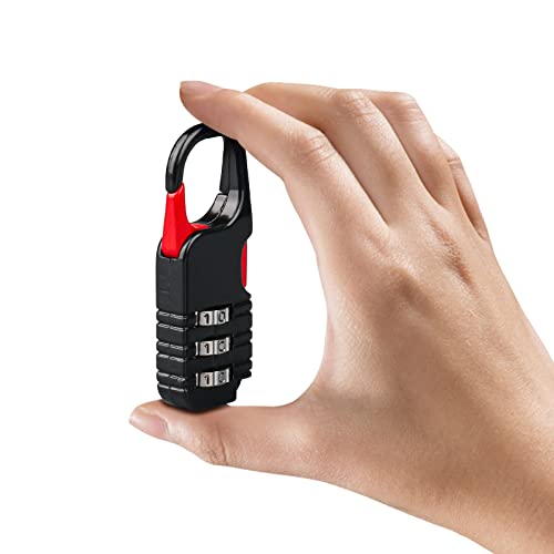 BARRYSAIL Mini Padlock, BARRYSAIL 3 Pcs Small Locks Set with 3 Digits Combination for Kids Diary Backpack Zipper (Black+Blue+Pink) - Image 5