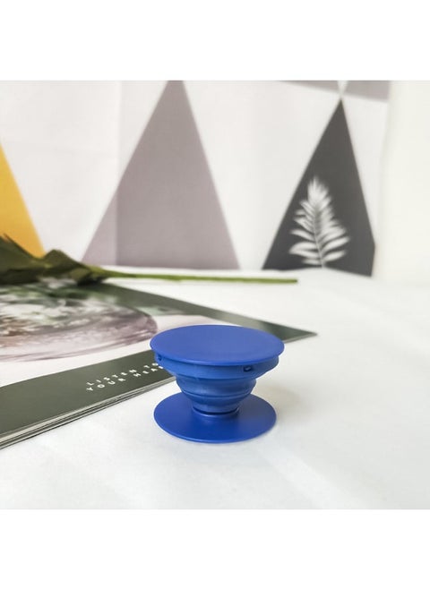 Cartoon Airbag Bracket Special-shaped Acrylic Printing Custom Desktop Lazy Telescopic Painted Epoxy Airbag Bracket-Color:Round Plane -- Dark Blue (Environmentally Friendly Material)-Style:U Card Without English Packaging