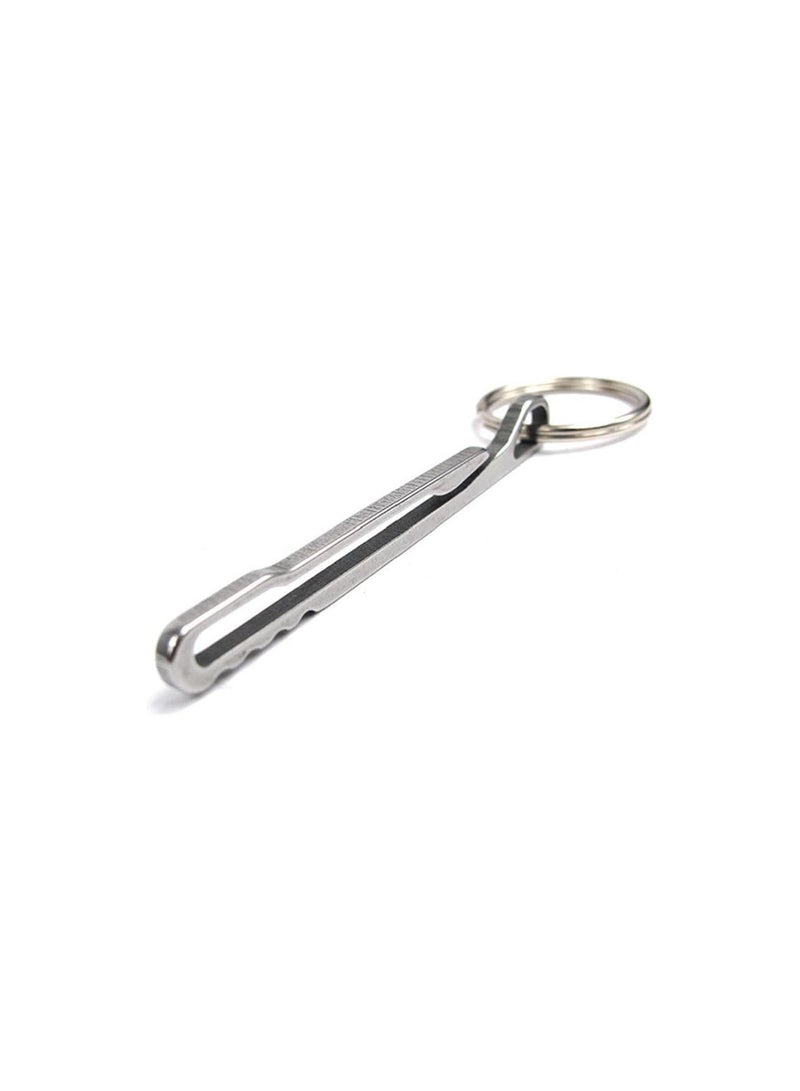 GGOOT Key Belt Holder, Edc Suspension Clip Hanger Clip Pocket Clip with Key Ring Multi-purpose Key Holder Used in Belt, Clothes Pockets, Sports Pants, Silver  - Image 1