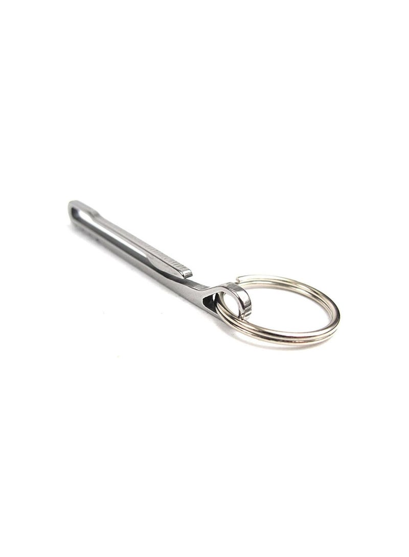 GGOOT Key Belt Holder, Edc Suspension Clip Hanger Clip Pocket Clip with Key Ring Multi-purpose Key Holder Used in Belt, Clothes Pockets, Sports Pants, Silver  - Image 4