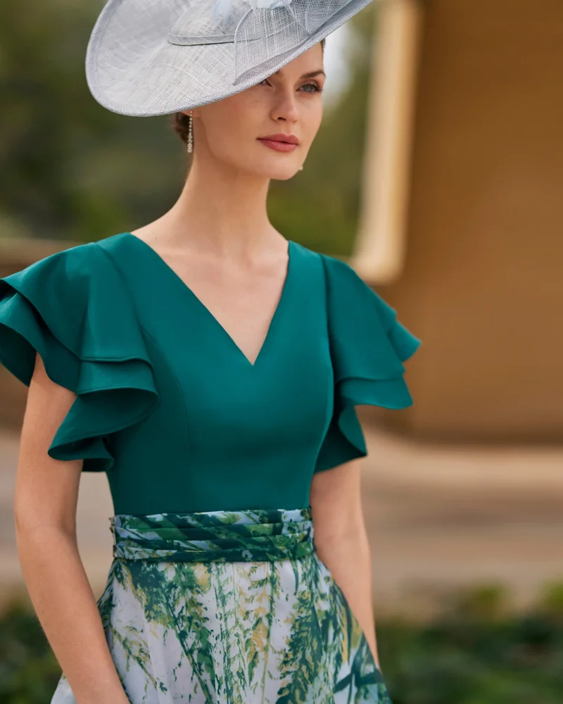 روسا كلارا 8J37 DR/S SAT CREP BD BLUISH GREEN