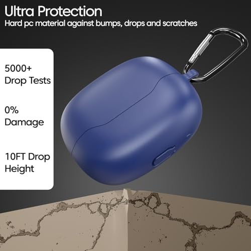 Sounce Premium Silicone Earphone Case Cover Compatible with Boat Airdopes Prime 701 ANC – Shock Absorbing Protective Skin with Soft Anti-Slip Grip, Scratch & Dust Resistant, Front LED Visible (Blue) - Image 5