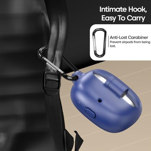 Sounce Premium Silicone Earphone Case Cover Compatible with Boat Airdopes Prime 701 ANC – Shock Absorbing Protective Skin with Soft Anti-Slip Grip, Scratch & Dust Resistant, Front LED Visible (Blue) - Image 4