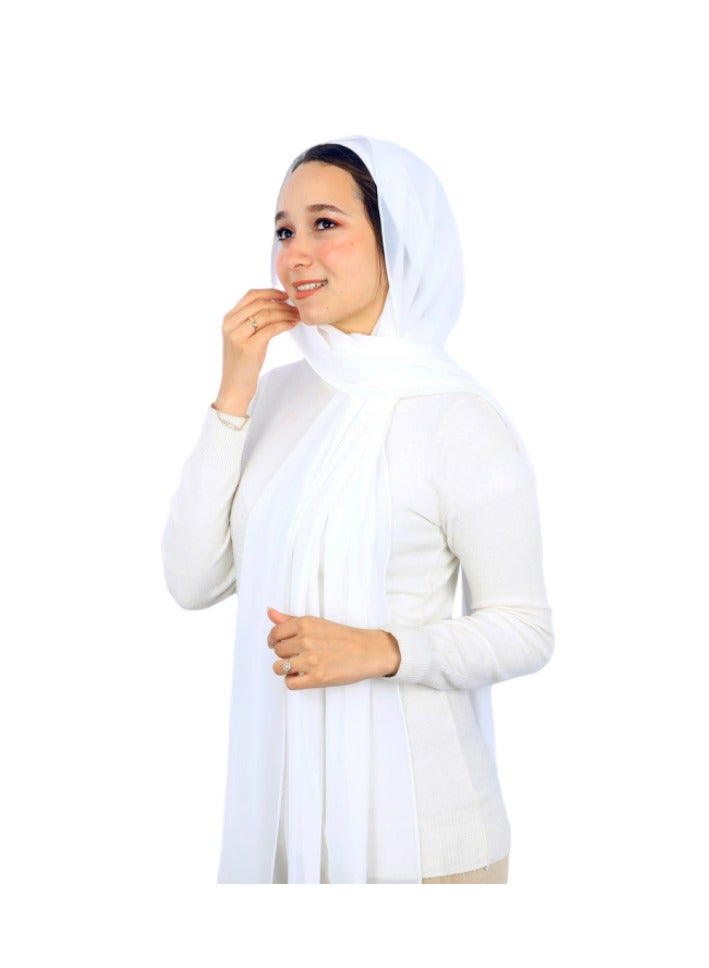 طرحة حريمي شيفون ملكي ناعم - انسيابية فاخرة وتغطية مثالية - ألوان متعددة - Image 3
