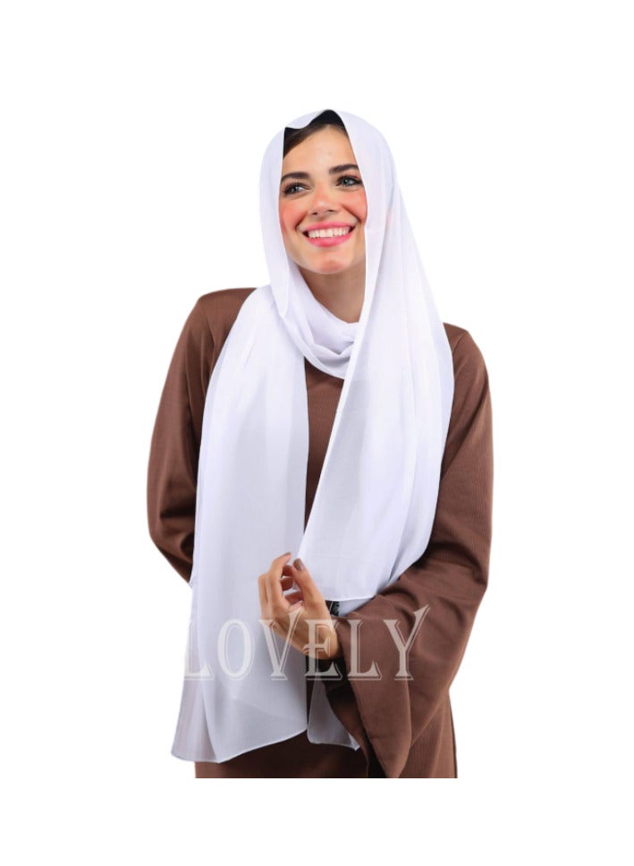طرحة حريمي شيفون ملكي ناعم - انسيابية فاخرة وتغطية مثالية - ألوان متعددة - Image 2