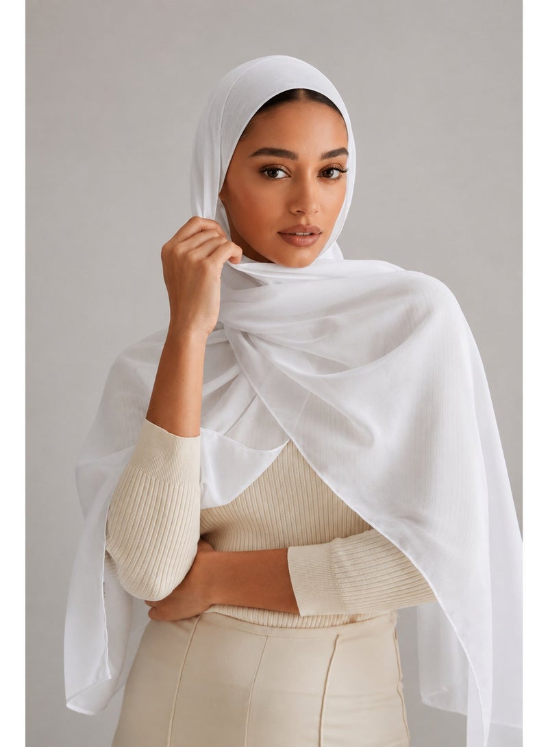 طرحة حريمي شيفون ملكي ناعم - انسيابية فاخرة وتغطية مثالية - ألوان متعددة - Image 1