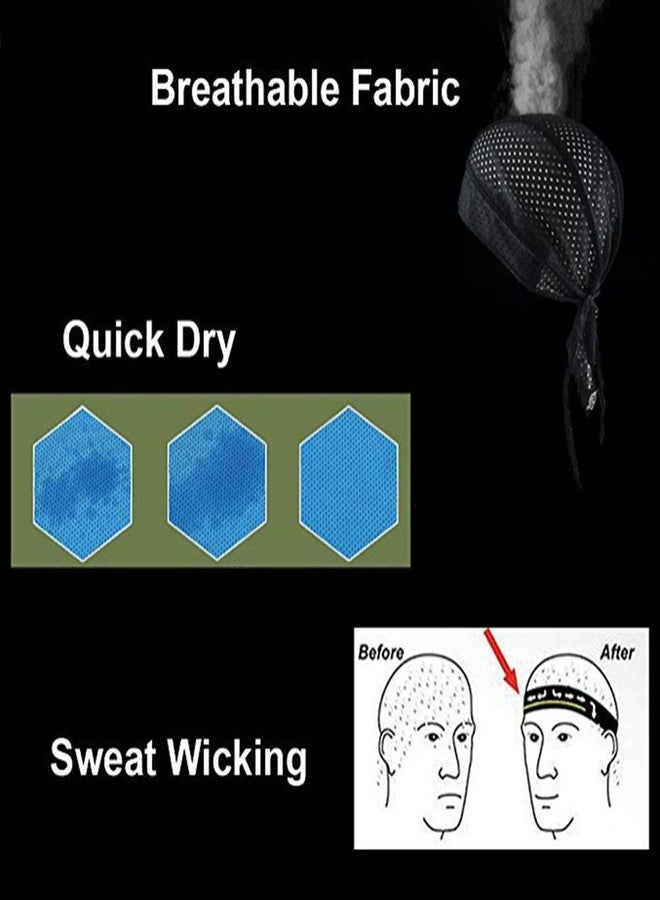 بسماد قبعة بسماذ للجمجمة، قبعة ركوب الدراجات، باندانا، بطانة للخوذة، وشاح رياضي للرأس - Image 3
