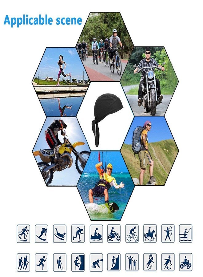 بسماد قبعة بسماذ للجمجمة، قبعة ركوب الدراجات، باندانا، بطانة للخوذة، وشاح رياضي للرأس - Image 5