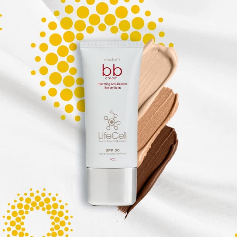 LifeCell Hydrating Antioxidant SPF 30 Tinted Anti Aging BB Cream (1 oz, Light) - Image 5