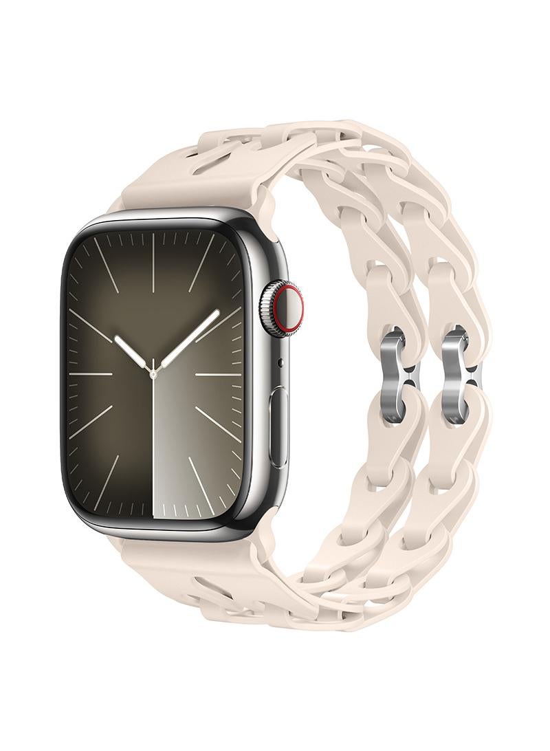 Y&D For Apple 42/44/45/49mm Fashion Hollow Silicone Bracelet Strap - Image 2