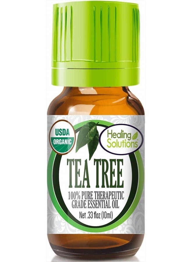 Healing Solutions Organic 10ml Oils - Tea Tree Essential Oil - 0.33 Fluid Ounces - Image 1