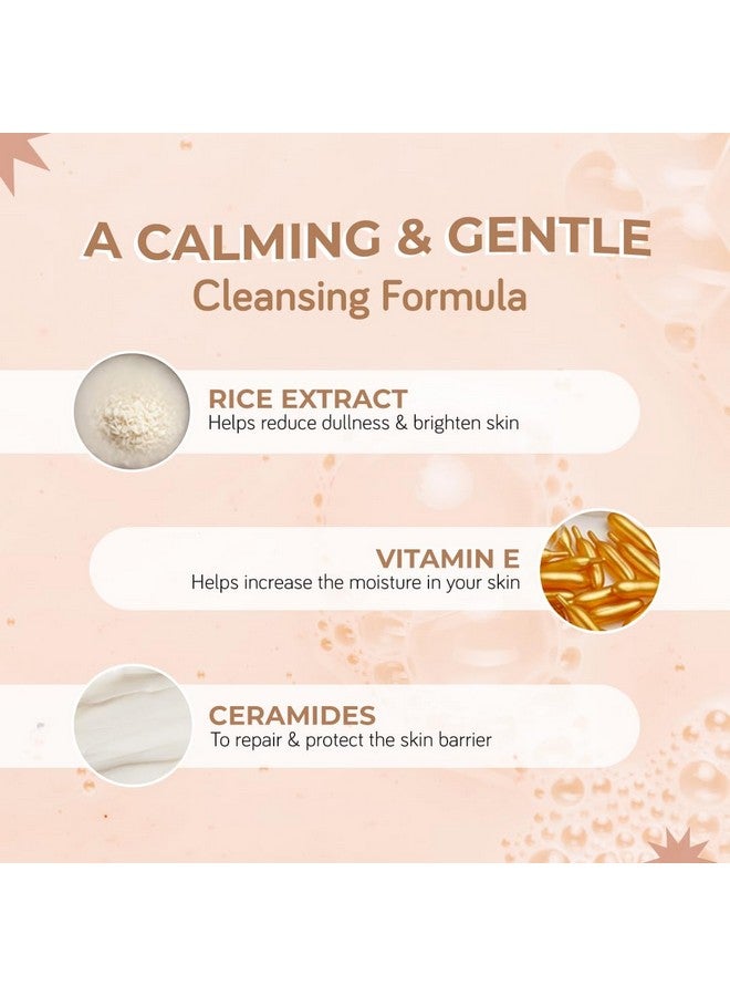  مودي غسول الوجه ديرما سوث باريير لإصلاح الوجه مع السيراميد وفيتامين E ومستخلص الأرز غسول الوجه للبشرة المختلطة والحساسة غسول الوجه للبشرة المتوهجة مناسب لجميع أنواع البشرة 120 مل - Image 3