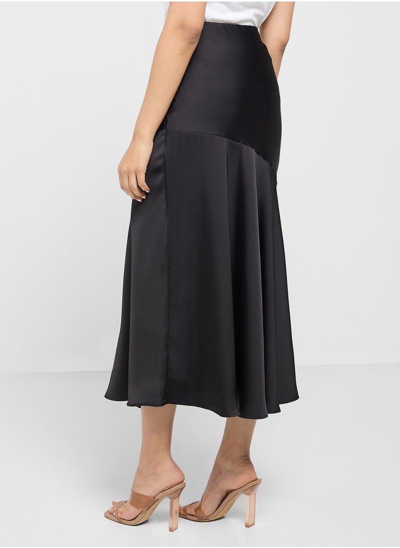 ELLA - A-Line Satin Skirt - Image 1