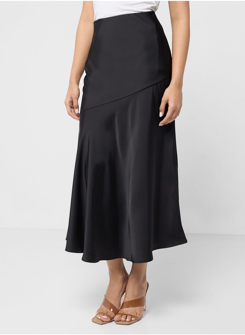 ELLA - A-Line Satin Skirt - Image 1
