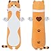 SNOWOLF Cute Long Cat Plush Body Pillow Kawaii Cat Plushie Toys Cuddle Cartoon Stuffed Animals Soft Kitten Throw Pillow Doll Gift for Kids Girls Boys 355 Orange - Image 2
