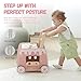 bpmfkid Wooden Baby Walker Multifunctional Ice Cream Cart Activity Toy for Learning to Push Walk with Wheels Pretend Playset Ideal for Toddlers Boys and Girls Ages 1836M - Image 3