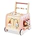 bpmfkid Wooden Baby Walker Multifunctional Ice Cream Cart Activity Toy for Learning to Push Walk with Wheels Pretend Playset Ideal for Toddlers Boys and Girls Ages 1836M - Image 2