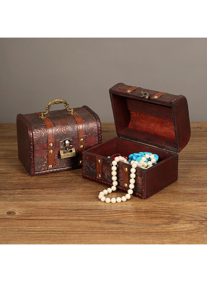 الأزرق جي دبليو صندوق تخزين خشبي قديم على الطراز الأوروبي - Image 3