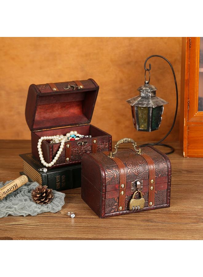 الأزرق جي دبليو صندوق تخزين خشبي قديم على الطراز الأوروبي - Image 2