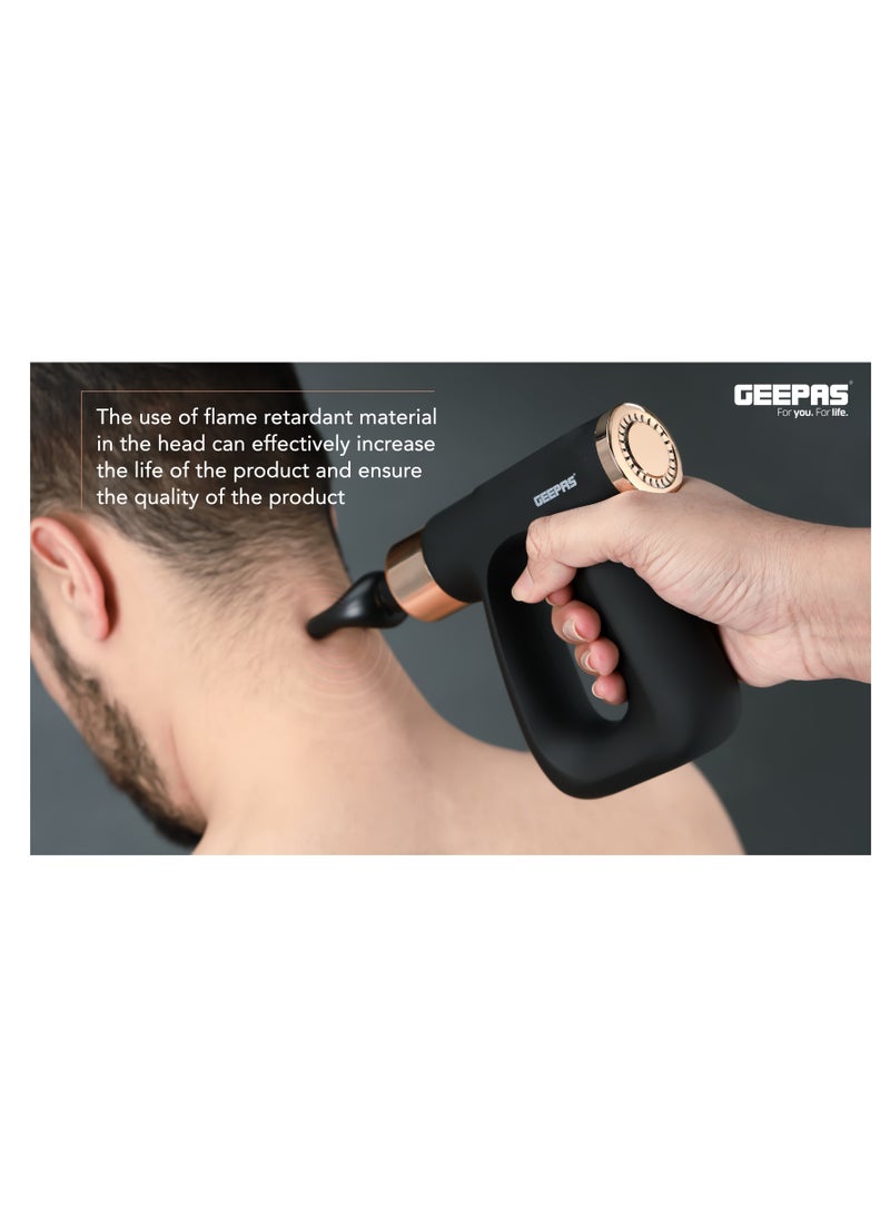 GEEPAS - Rechargeable 4-in-1 Digital Massager, LCD Display, GM86063, 32 Speed Setting, Portable Handheld Muscle Massager for Athletes, Muscle Soreness Relief - Image 1