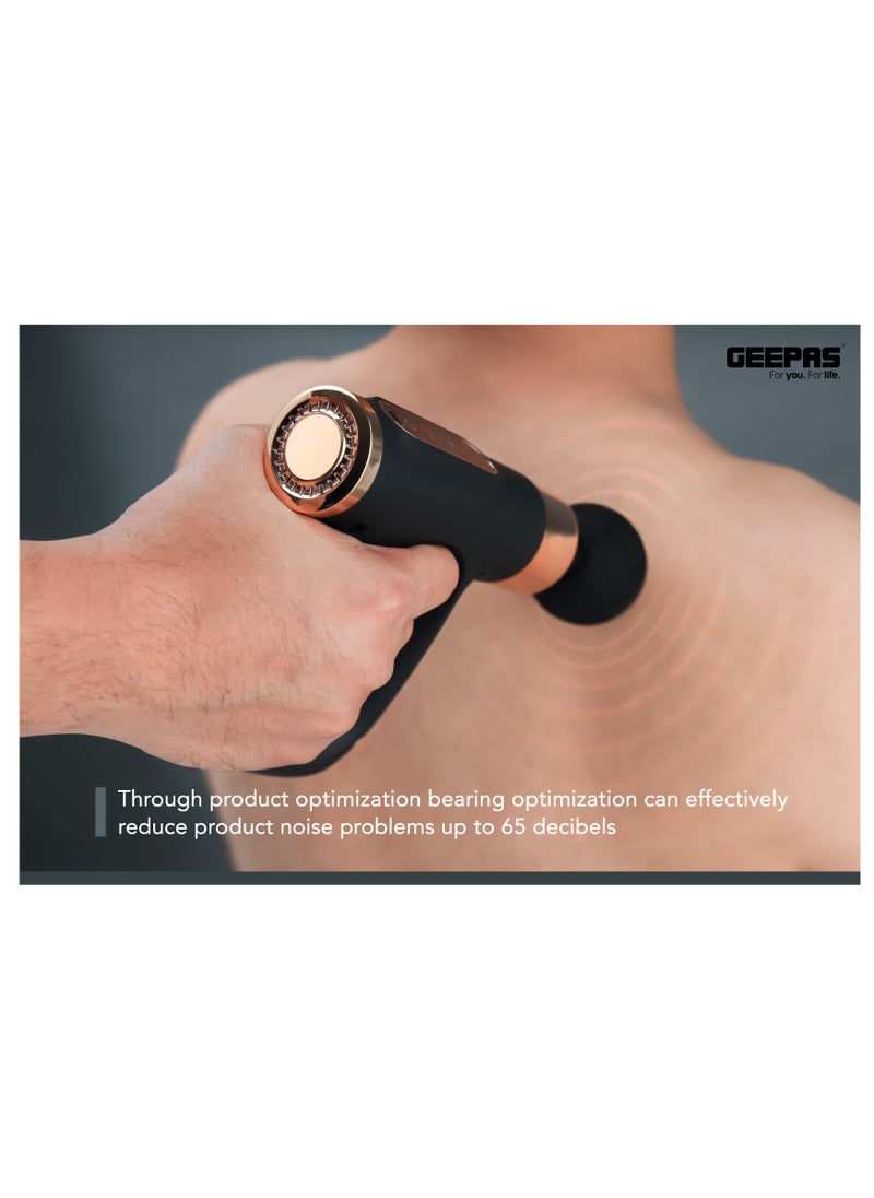 GEEPAS - Rechargeable 4-in-1 Digital Massager, LCD Display, GM86063, 32 Speed Setting, Portable Handheld Muscle Massager for Athletes, Muscle Soreness Relief - Image 1