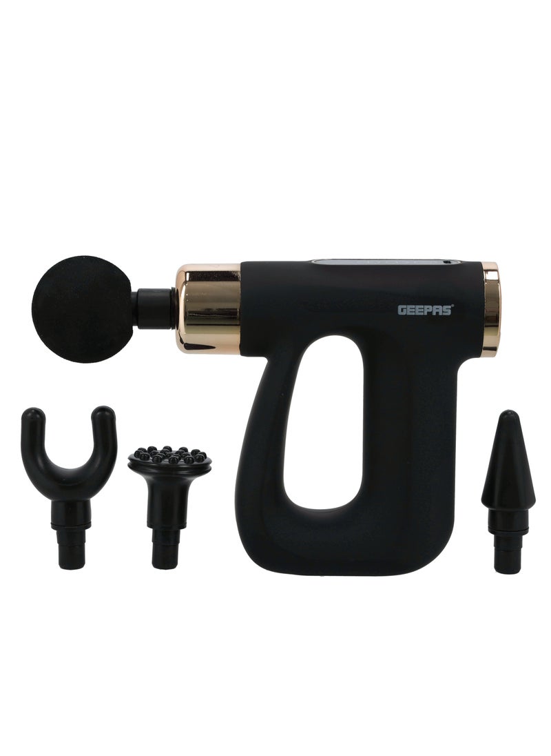 GEEPAS - Rechargeable 4-in-1 Digital Massager, LCD Display, GM86063, 32 Speed Setting, Portable Handheld Muscle Massager for Athletes, Muscle Soreness Relief - Image 1