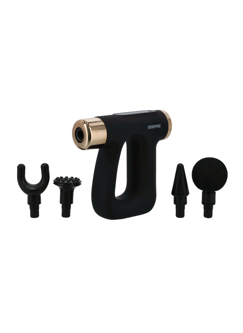 GEEPAS - Rechargeable 4-in-1 Digital Massager, LCD Display, GM86063, 32 Speed Setting, Portable Handheld Muscle Massager for Athletes, Muscle Soreness Relief - Image 1
