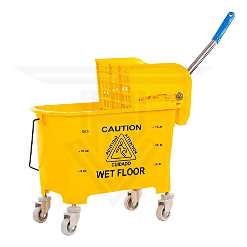 TARGET HYGIENE Single Bucket Wringer Trolley Mini Mop Bucket Wringer Trolley - 20 Liter (Yellow) - Image 2