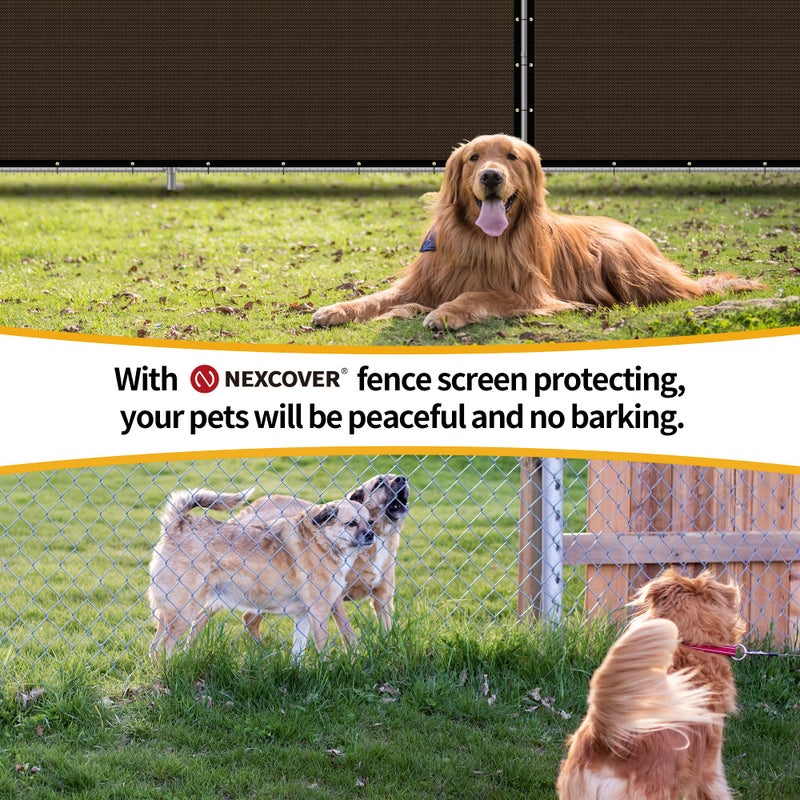 NEXCOVER سياج الخصوصية NEXCOVER - 4' x 50' شاشة خصوصية ثقيلة مع روابط وعيون نحاسية، شاشة خصوصية سياج تجارية وسكنية لحديقة الفناء الخلفي. - Image 5