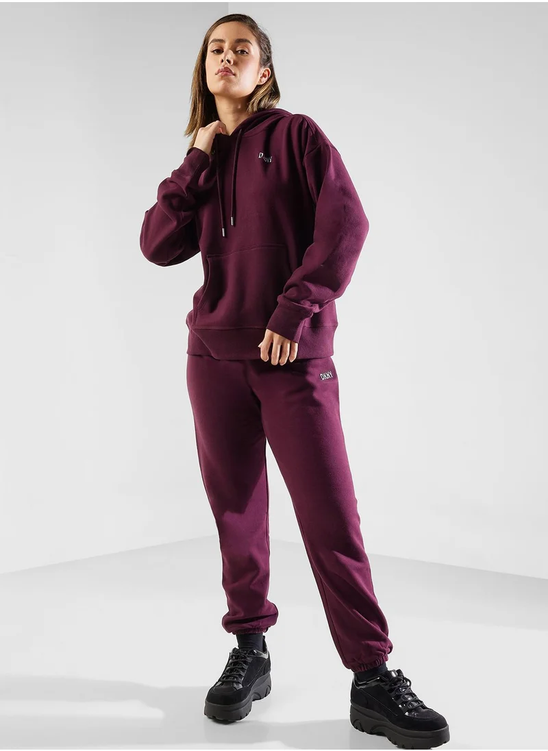 DKNY Sport Logo Pocket Detail Hoodie