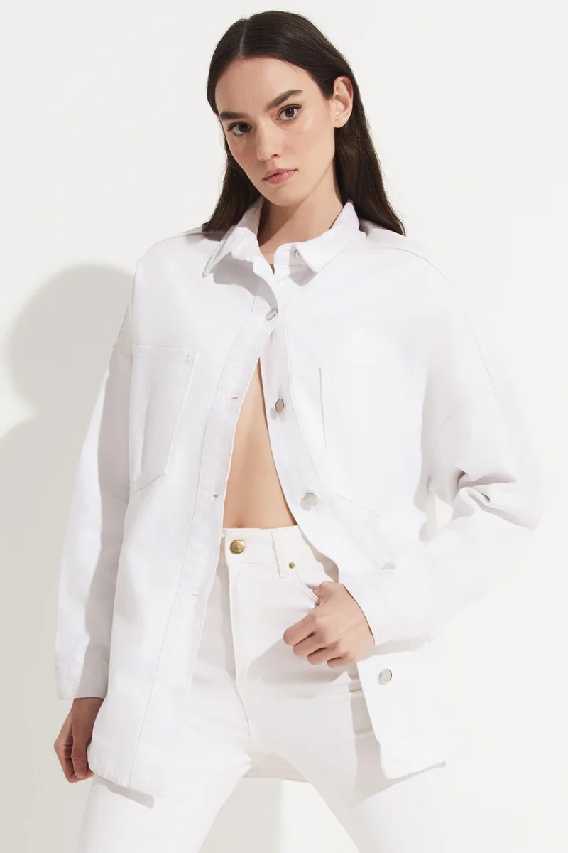JUNE 100% Cotton Shirt Jacket