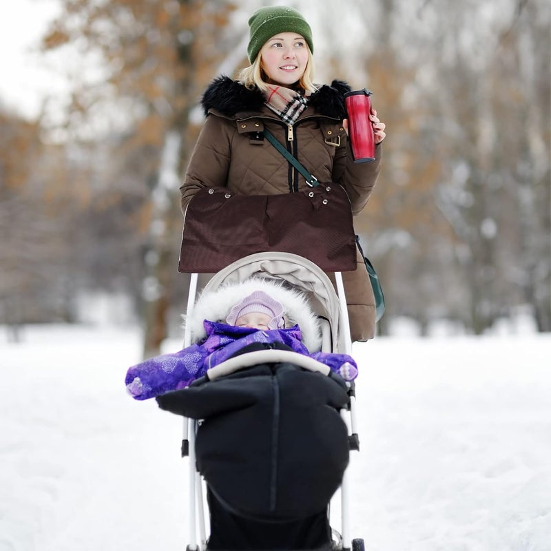 klarako Baby Stroller Glove, Warm Kids Baby Pram Stroller Hand Muff Gloves, Thick Fleece Lined AntiFreeze Newborn Baby Pushchair Mitten, Winter Warm Gloves Winter Baby Stroller Accessories - Image 3