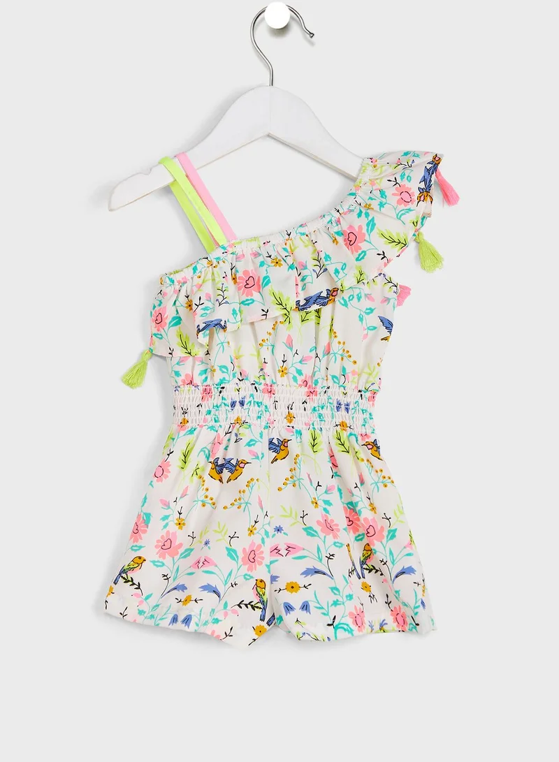 Nautinati Floral One Shoulder Top With Shorts