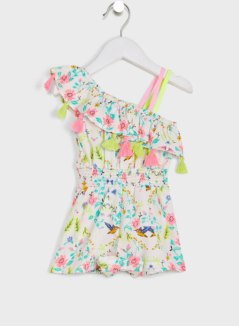 Nautinati Floral One Shoulder Top With Shorts
