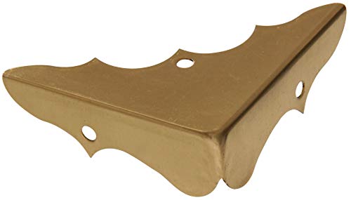 Hardware Essentials 853012 Decorative Corner Braces Bright Brass 5/8" 4-Pack - Image 5