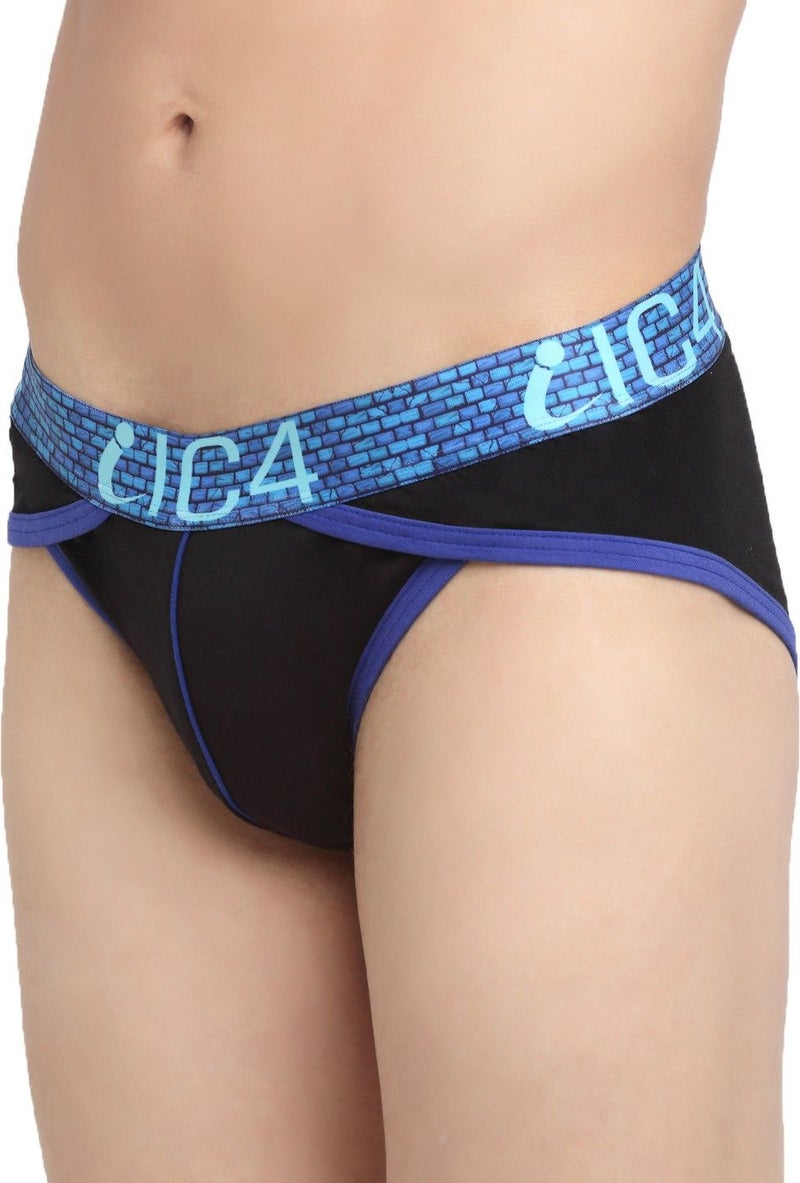 IC4 Store Men's Tanga Briefs Combo Pack of 2 - Blue and Black - Image 2