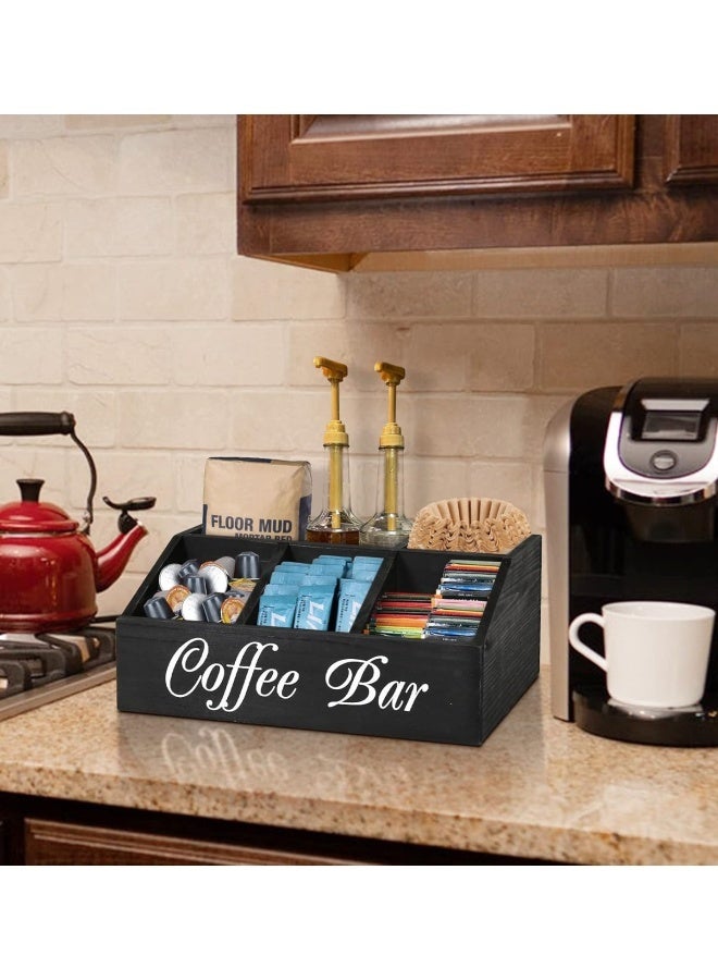 TAKHTEELA Counter storage boxes, wooden coffee bag stand storage baskets, tea condiment storage boxes, coffee table decoration accessory storage boxes - Image 4