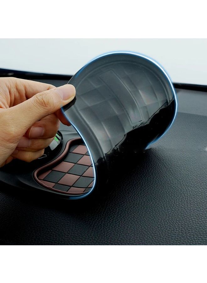 360 Degrees Rotatable Car Mount With Navigation Hidden Parking Sign Storage Pad Non Slip Dashboard Organizer For Smartphones Tablets GPS Devices Black - Image 3