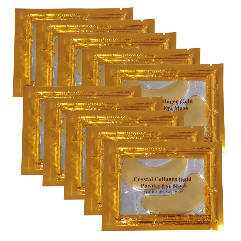 Vandarllin 24K Gold Powder Gel Collagen Eye Masks Sheet Patch, Anti Aging, for Bags,Dark Circles and Puffiness,Anti Wrinkle,Moisturising,Hydrating for Blackheads (20Pairs) - Image 1