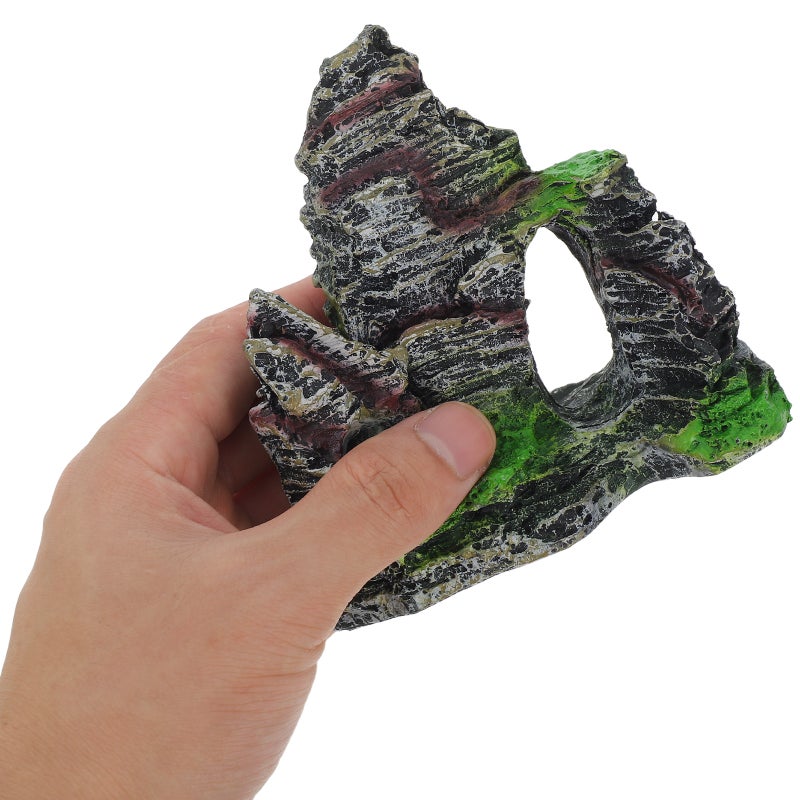 13pcs Aquarium Decorations Set: Realistic Artificial Plants & Rock Cave Hideouts - Underwater Landscape Kit for Bettas & Tropical Fish - Image 3