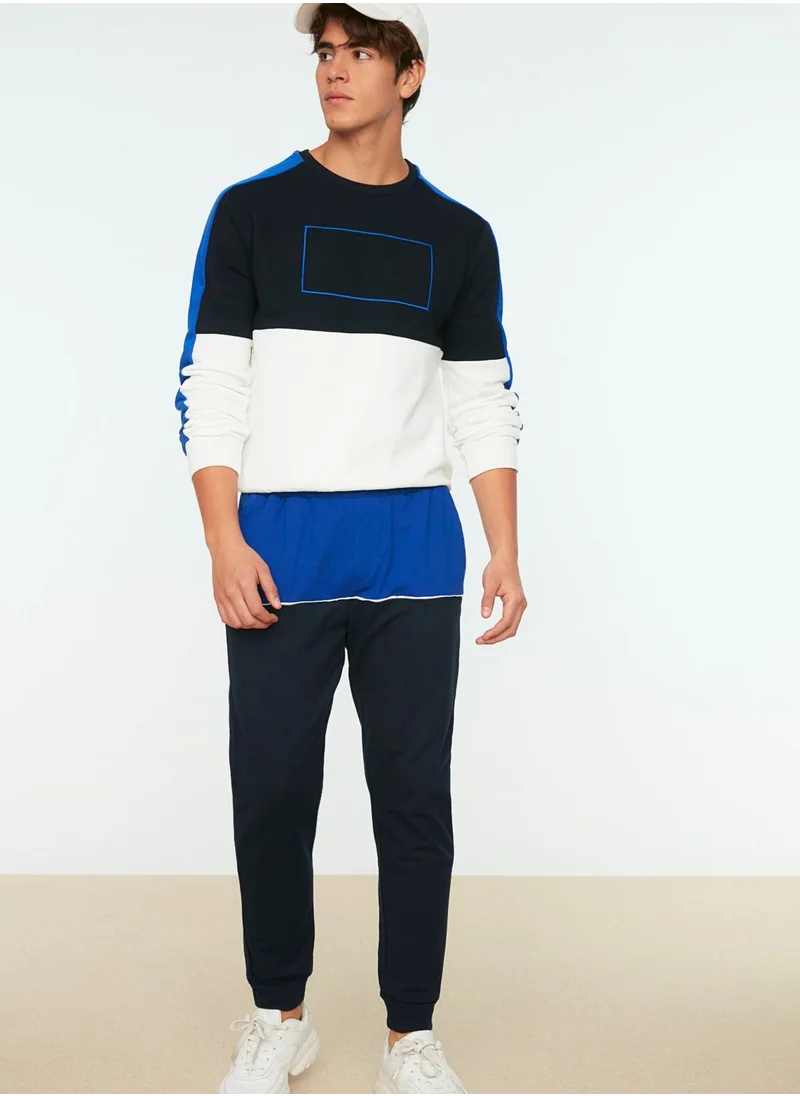 trendyol Color Block Cuffed Sweatpants