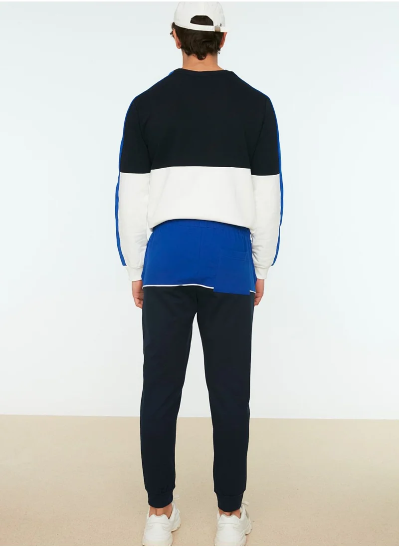 trendyol Color Block Cuffed Sweatpants