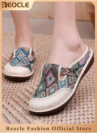Women's Round Toe Casual Walking Mule Shoes Household Canvas Slippers Old Beijing Shoes Embroidered Shoes Kung Fu Tai Chi Shoes - pzsku/Z67EB118AA71FEC85FB87Z/45/_/1726207955/313ee5fb-9e4a-4c85-99f6-c111899cd556